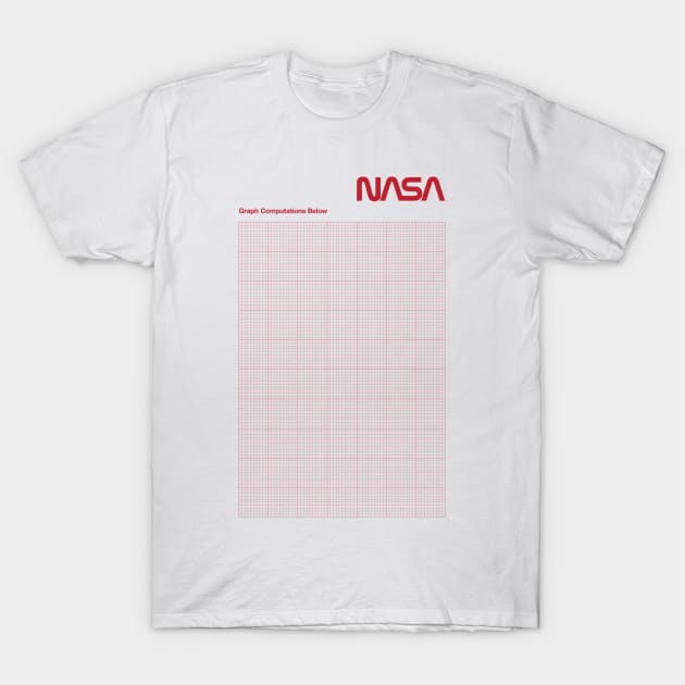 Red Graph Paper - Space - T-Shirt | TeePublic